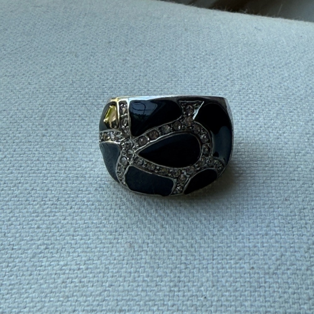 Black and Silver Statement Ring